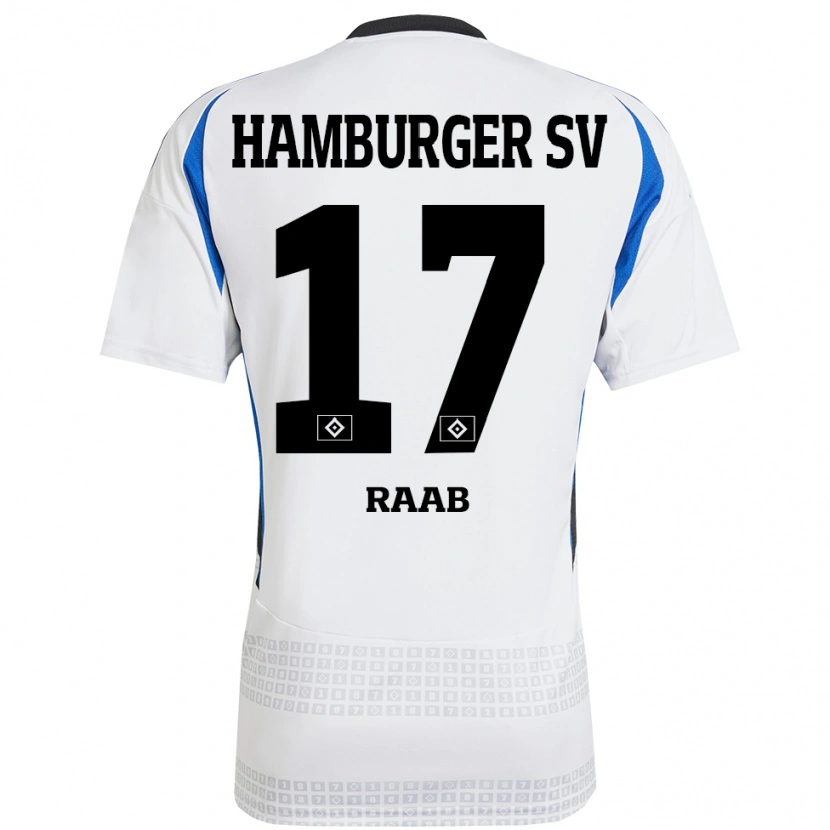 Danxen Herren Lotte Raab #17 Weiß Blau Heimtrikot Trikot 2024/25 T-Shirt