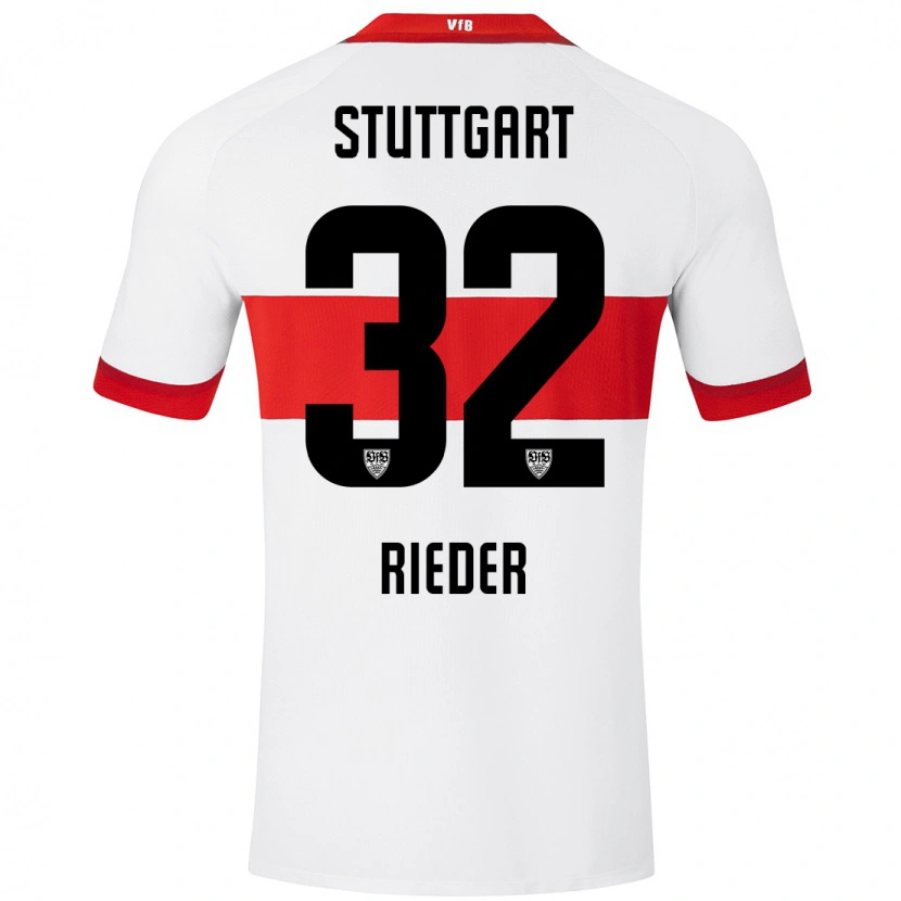 Danxen Herren Fabian Rieder #32 Weiß Rot Heimtrikot Trikot 2024/25 T-Shirt