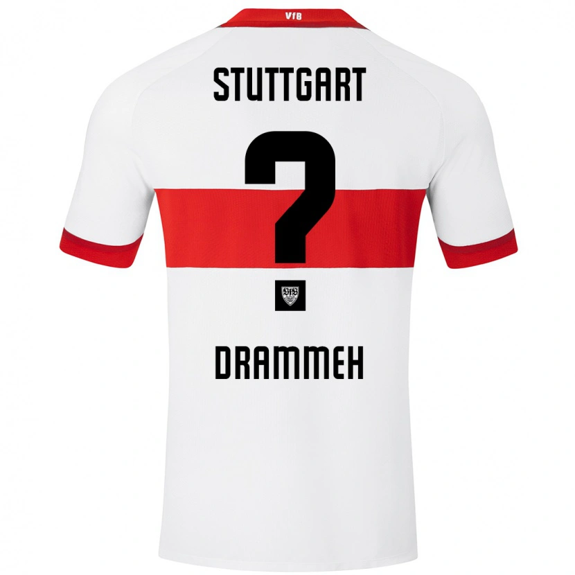 Danxen Herren Mohamed Drammeh #0 Weiß Rot Heimtrikot Trikot 2024/25 T-Shirt