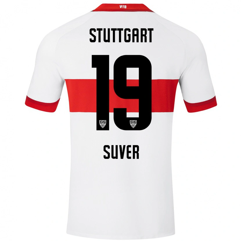 Danxen Herren Jakov Suver #19 Weiß Rot Heimtrikot Trikot 2024/25 T-Shirt