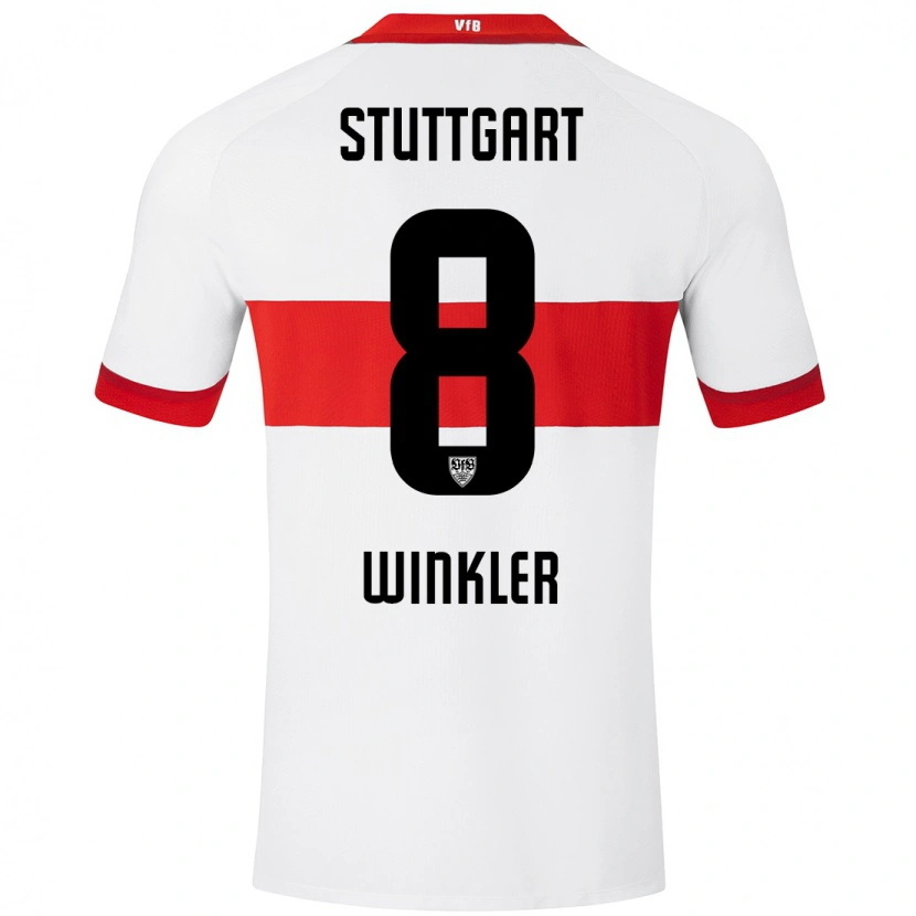 Danxen Herren Nathan Winkler #8 Weiß Rot Heimtrikot Trikot 2024/25 T-Shirt