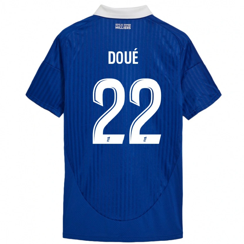 Danxen Herren Guéla Doué #22 Blau Weiß Heimtrikot Trikot 2024/25 T-Shirt