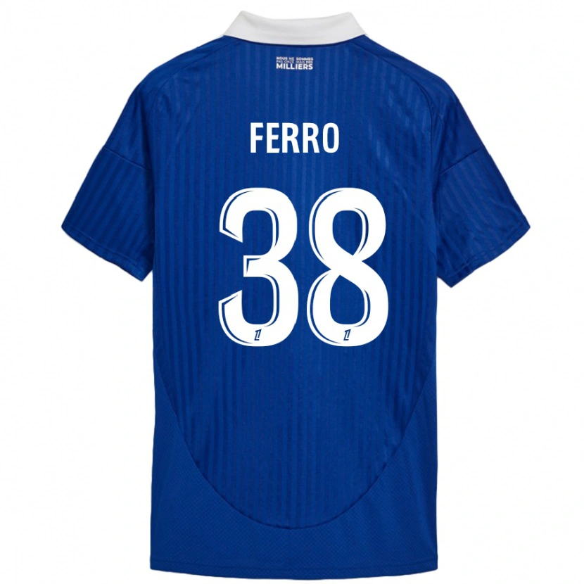 Danxen Herren Nolan Ferro #38 Blau Weiß Heimtrikot Trikot 2024/25 T-Shirt