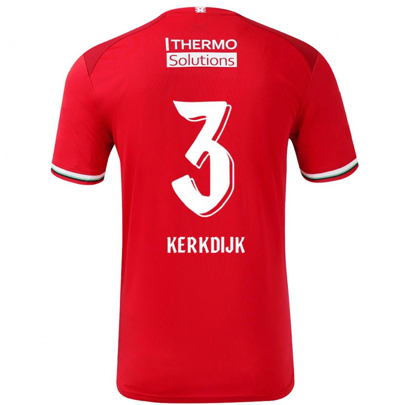 Danxen Herren Danique Kerkdijk #3 Rot Weiß Heimtrikot Trikot 2024/25 T-Shirt