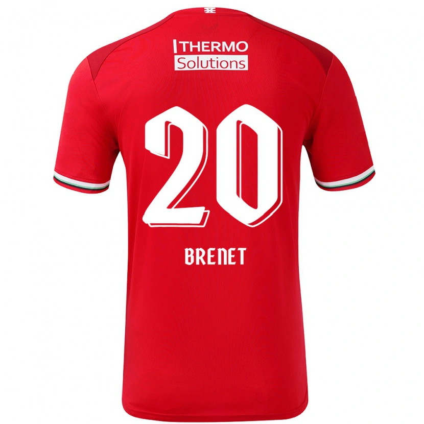 Danxen Herren Joshua Brenet #20 Rot Weiß Heimtrikot Trikot 2024/25 T-Shirt