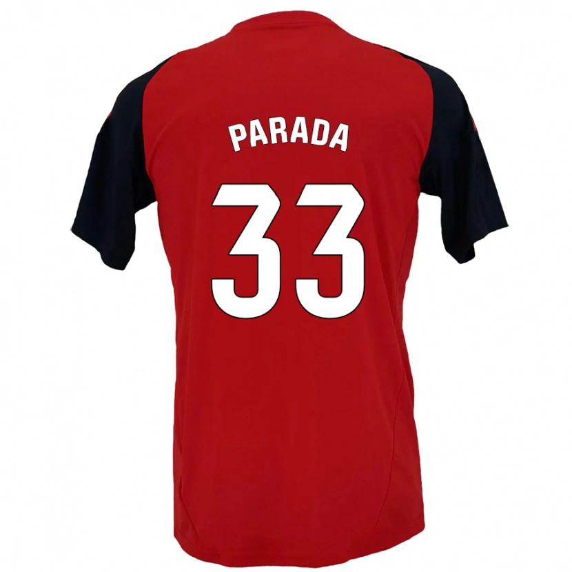 Danxen Herren Victor Parada #33 Rot Schwarz Heimtrikot Trikot 2024/25 T-Shirt