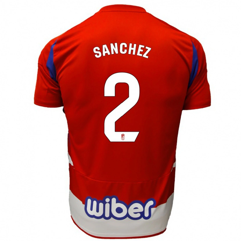 Danxen Herren Rubén Sánchez #2 Rot Weiß Blau Heimtrikot Trikot 2024/25 T-Shirt