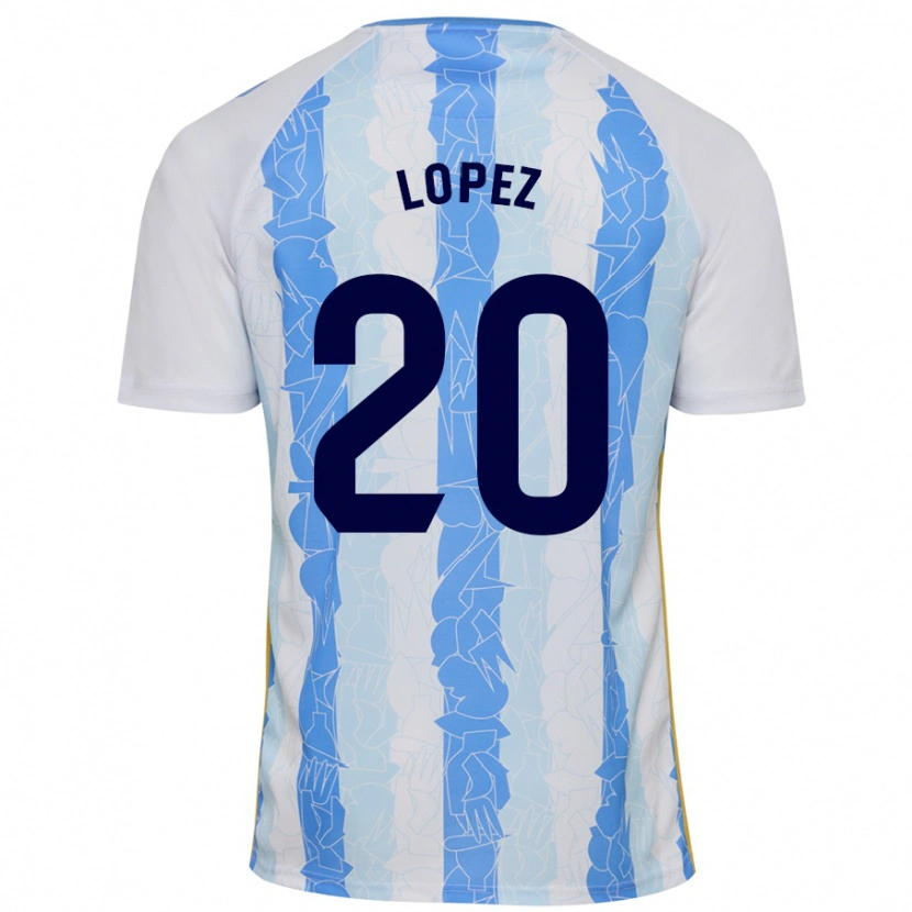 Danxen Herren Adri López #20 Weiß Blau Heimtrikot Trikot 2024/25 T-Shirt