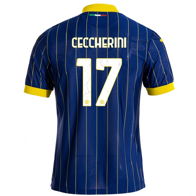 Danxen Herren Federico Ceccherini #17 Blau Gelb Heimtrikot Trikot 2024/25 T-Shirt