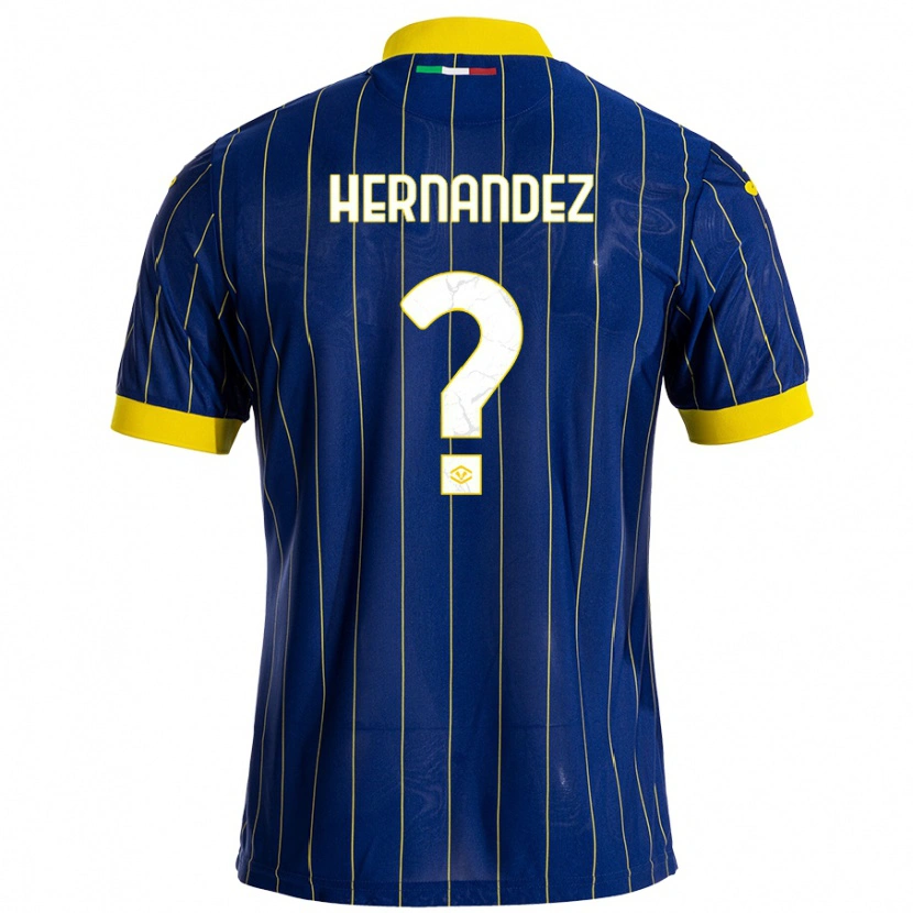 Danxen Herren Joaquin Hernandez #0 Blau Gelb Heimtrikot Trikot 2024/25 T-Shirt