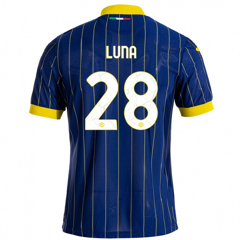 Danxen Herren Agustín Luna #28 Blau Gelb Heimtrikot Trikot 2024/25 T-Shirt