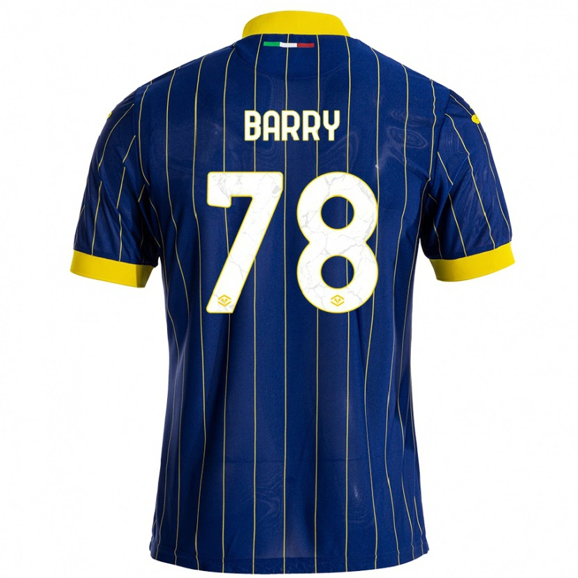 Danxen Herren Oumar Barry #78 Blau Gelb Heimtrikot Trikot 2024/25 T-Shirt