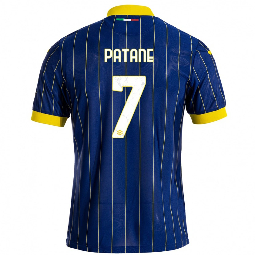 Danxen Herren Nicola Patanè #7 Blau Gelb Heimtrikot Trikot 2024/25 T-Shirt