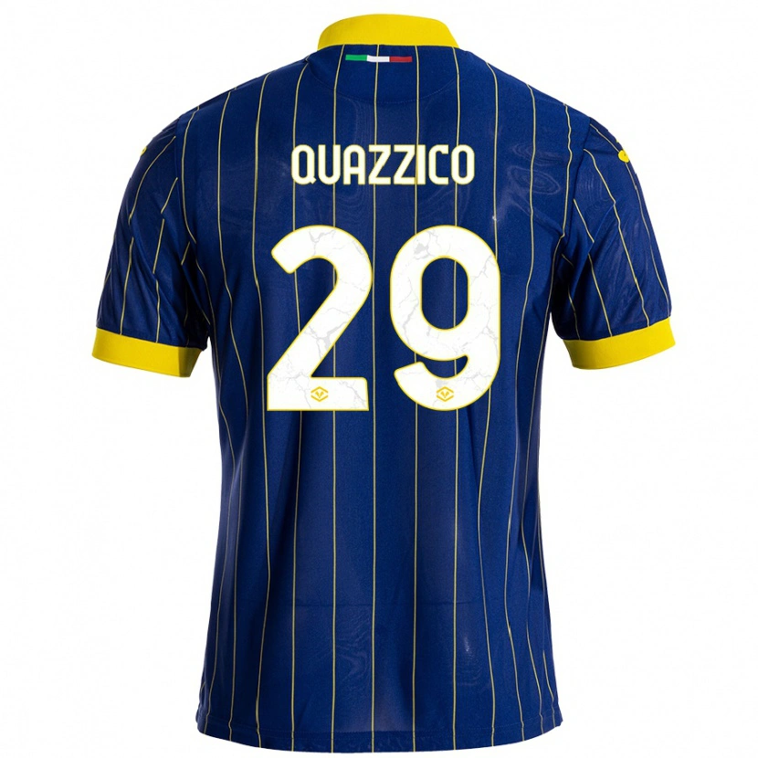 Danxen Herren Francesca Quazzico #29 Blau Gelb Heimtrikot Trikot 2024/25 T-Shirt