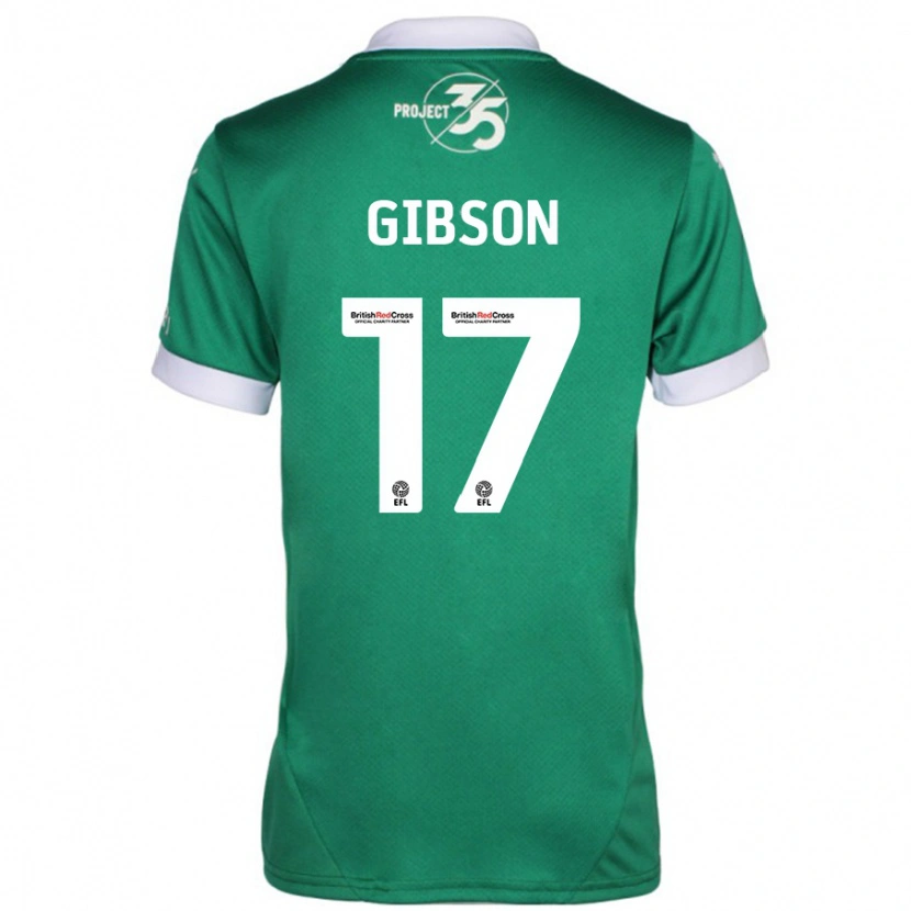 Danxen Herren Lewis Gibson #17 Grün Weiß Heimtrikot Trikot 2024/25 T-Shirt