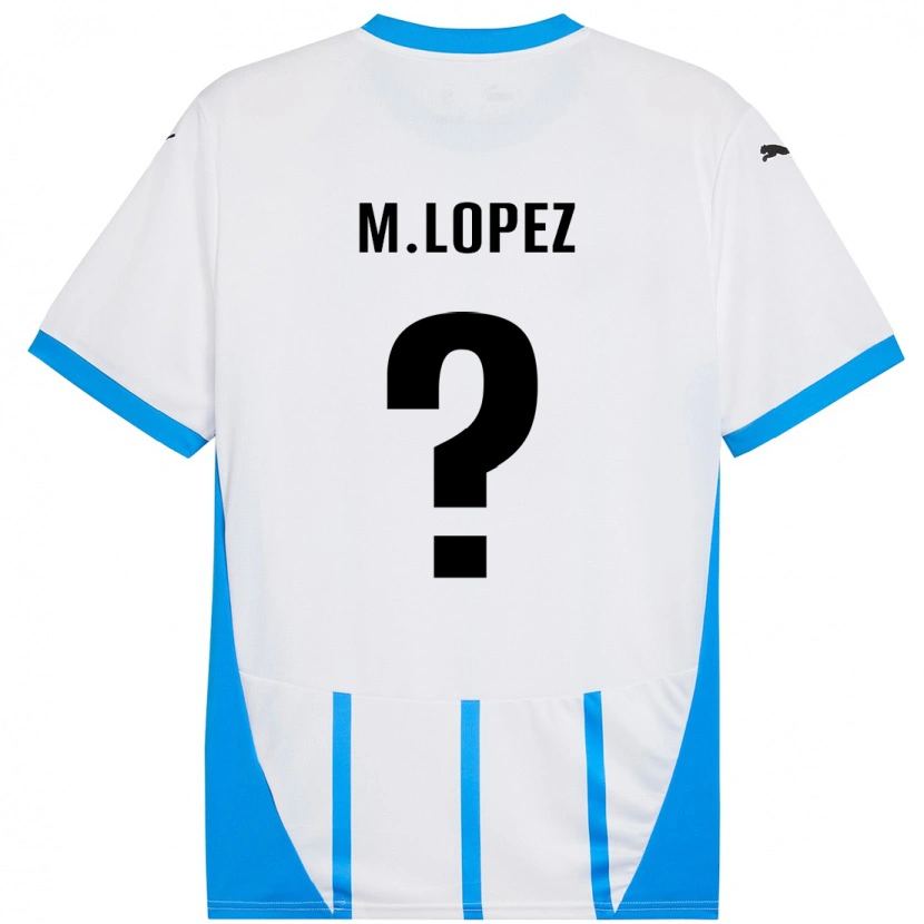 Danxen Herren Maxime López #0 Weiß Blau Auswärtstrikot Trikot 2024/25 T-Shirt