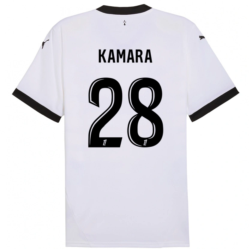 Danxen Herren Glen Kamara #28 Weiß Schwarz Auswärtstrikot Trikot 2024/25 T-Shirt