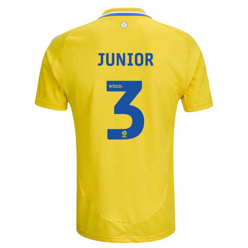 Danxen Herren Junior Firpo #3 Gelb Blau Auswärtstrikot Trikot 2024/25 T-Shirt