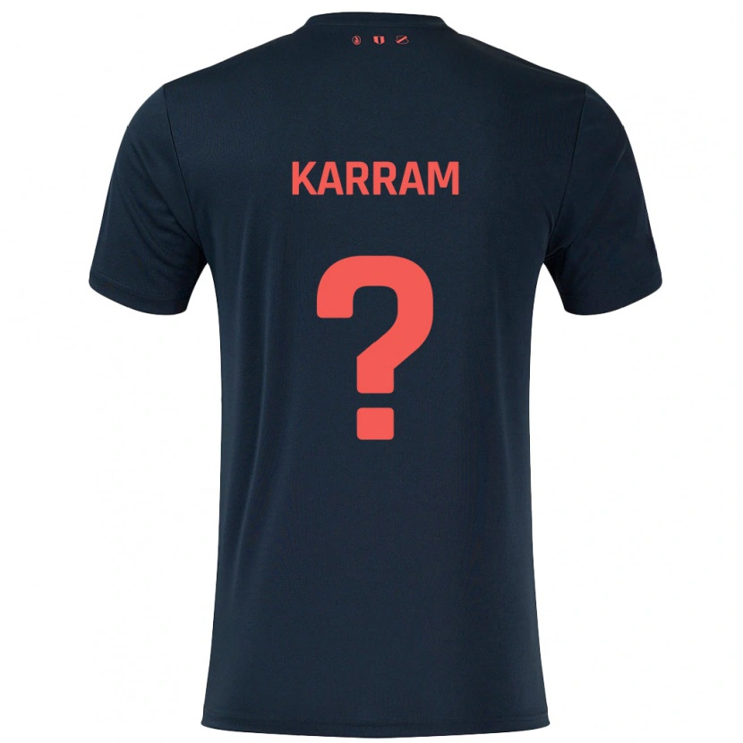 Danxen Herren Faris Karram #0 Schwarz Rot Auswärtstrikot Trikot 2024/25 T-Shirt