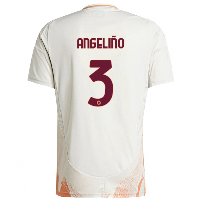 Danxen Herren Angeliño #3 Cremeweiß Orange Auswärtstrikot Trikot 2024/25 T-Shirt