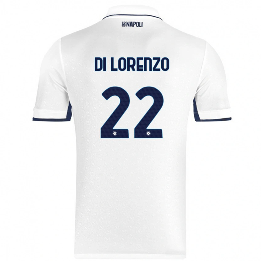 Danxen Herren Giovanni Di Lorenzo #22 Weiß Königsblau Auswärtstrikot Trikot 2024/25 T-Shirt