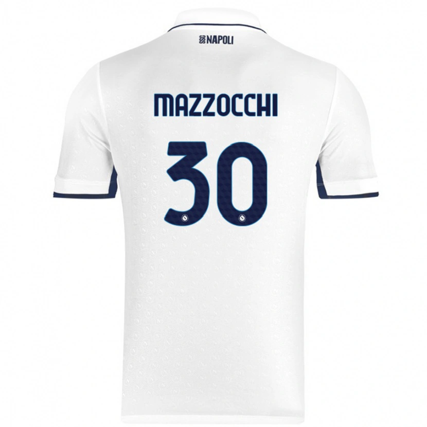 Danxen Herren Pasquale Mazzocchi #30 Weiß Königsblau Auswärtstrikot Trikot 2024/25 T-Shirt