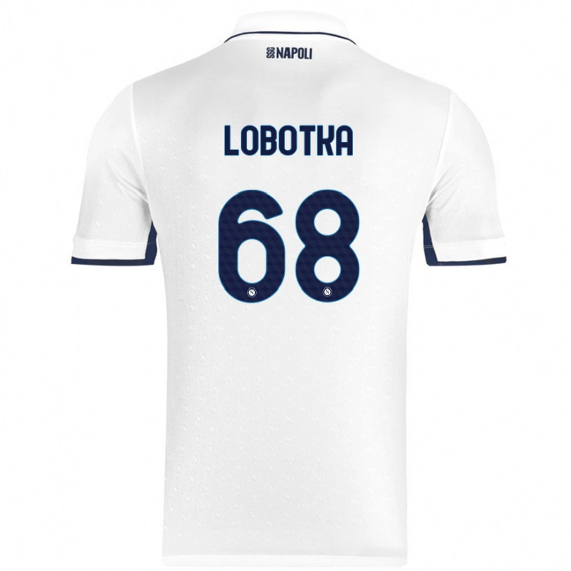 Danxen Herren Stanislav Lobotka #68 Weiß Königsblau Auswärtstrikot Trikot 2024/25 T-Shirt