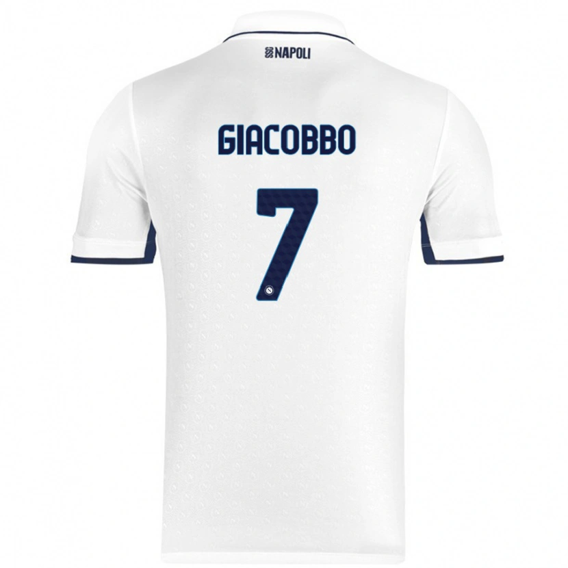 Danxen Herren Giulia Giacobbo #7 Weiß Königsblau Auswärtstrikot Trikot 2024/25 T-Shirt