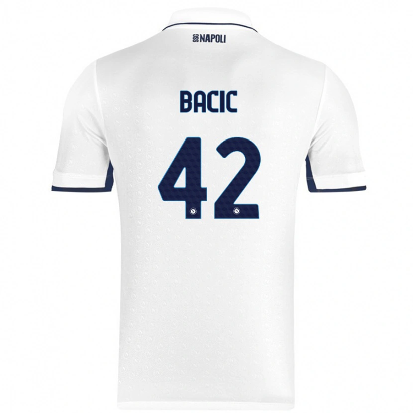 Danxen Herren Doris Bačić #42 Weiß Königsblau Auswärtstrikot Trikot 2024/25 T-Shirt