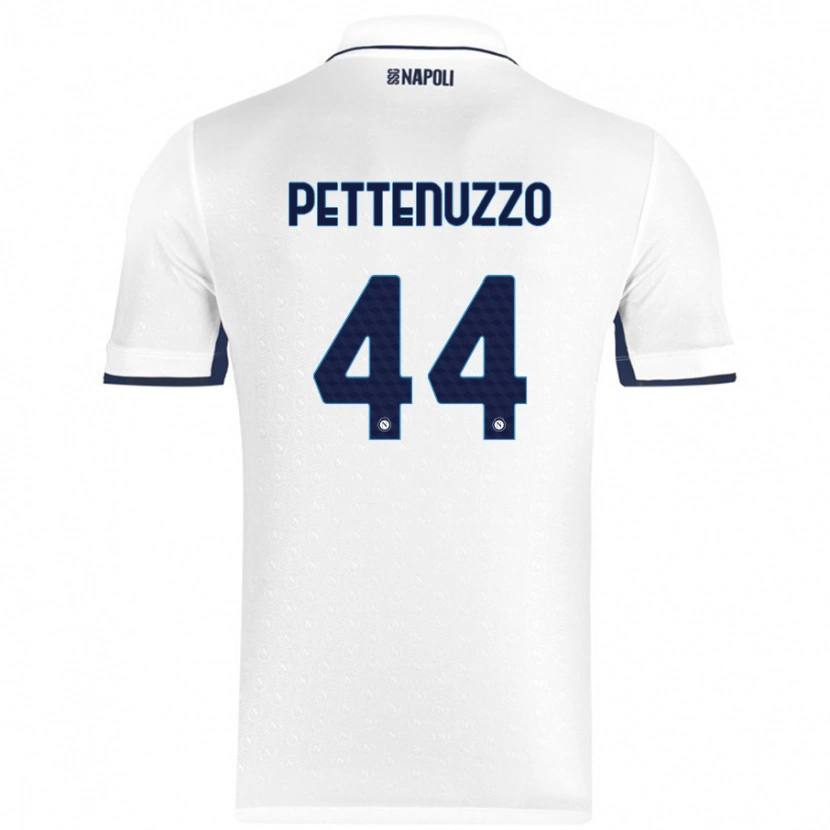 Danxen Herren Tecla Pettenuzzo #44 Weiß Königsblau Auswärtstrikot Trikot 2024/25 T-Shirt