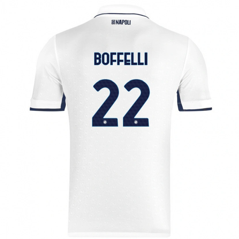 Danxen Herren Valerio Boffelli #22 Weiß Königsblau Auswärtstrikot Trikot 2024/25 T-Shirt