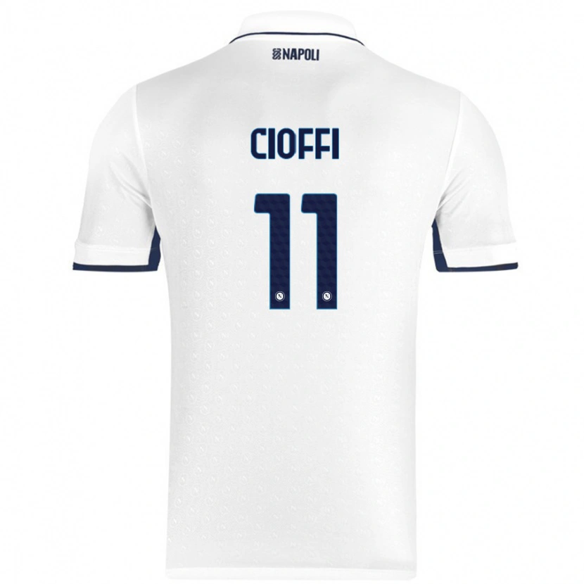 Danxen Herren Antonio Cioffi #11 Weiß Königsblau Auswärtstrikot Trikot 2024/25 T-Shirt