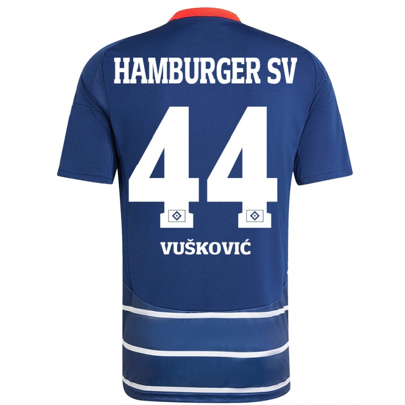 Danxen Herren Mario Vuskovic #44 Dunkelblau Auswärtstrikot Trikot 2024/25 T-Shirt