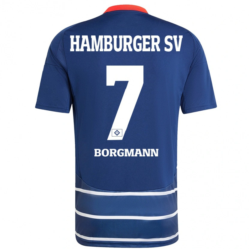 Danxen Herren Marcus Borgmann #7 Dunkelblau Auswärtstrikot Trikot 2024/25 T-Shirt