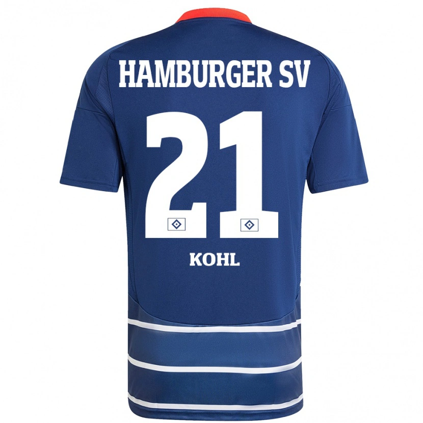 Danxen Herren Ohene Köhl #21 Dunkelblau Auswärtstrikot Trikot 2024/25 T-Shirt