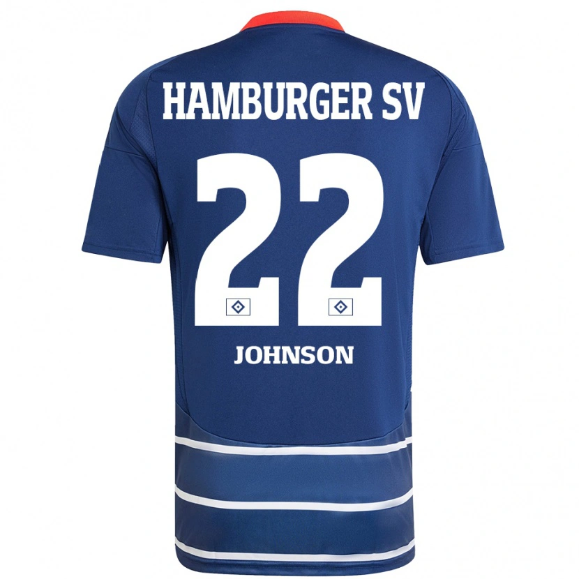 Danxen Herren Emmanuel Johnson #22 Dunkelblau Auswärtstrikot Trikot 2024/25 T-Shirt