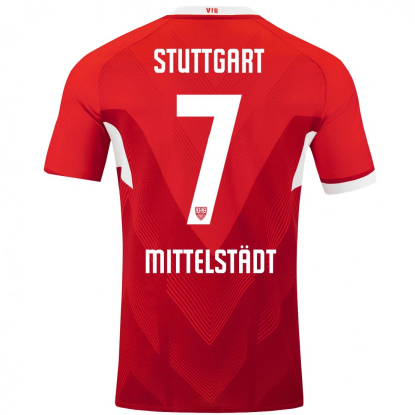 Danxen Herren Maximilian Mittelstädt #7 Rot Weiß Auswärtstrikot Trikot 2024/25 T-Shirt