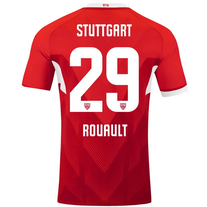 Danxen Herren Anthony Rouault #29 Rot Weiß Auswärtstrikot Trikot 2024/25 T-Shirt