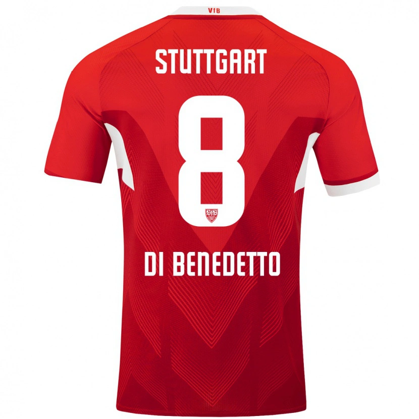 Danxen Herren Samuele Di Benedetto #8 Rot Weiß Auswärtstrikot Trikot 2024/25 T-Shirt