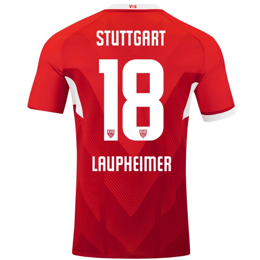 Danxen Herren Lukas Laupheimer #18 Rot Weiß Auswärtstrikot Trikot 2024/25 T-Shirt