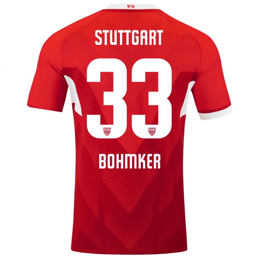 Danxen Herren Finn Böhmker #33 Rot Weiß Auswärtstrikot Trikot 2024/25 T-Shirt