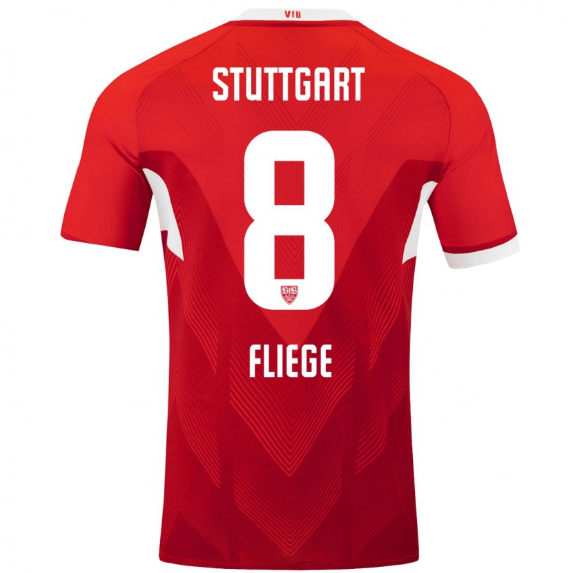 Danxen Herren Anna Fliege #8 Rot Weiß Auswärtstrikot Trikot 2024/25 T-Shirt