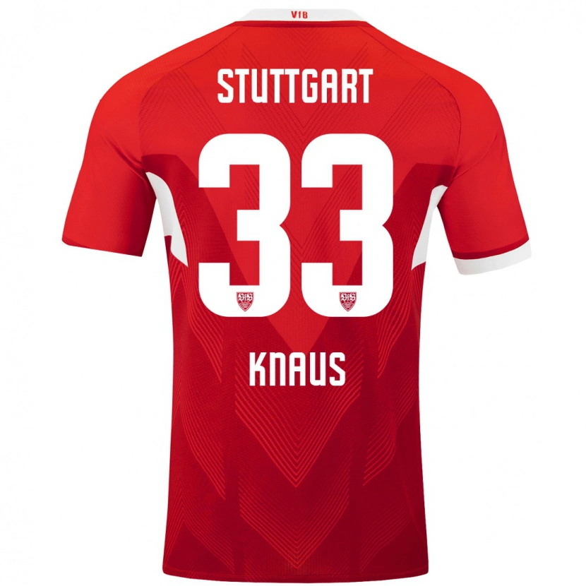 Danxen Herren Jessica Knaus #33 Rot Weiß Auswärtstrikot Trikot 2024/25 T-Shirt