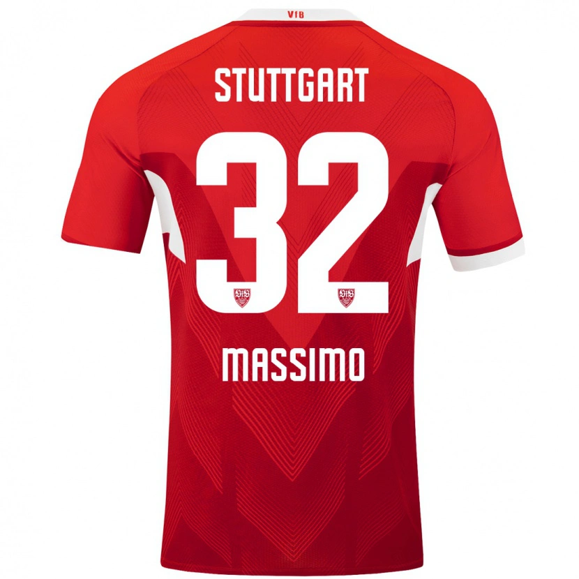 Danxen Herren Roberto Massimo #32 Rot Weiß Auswärtstrikot Trikot 2024/25 T-Shirt