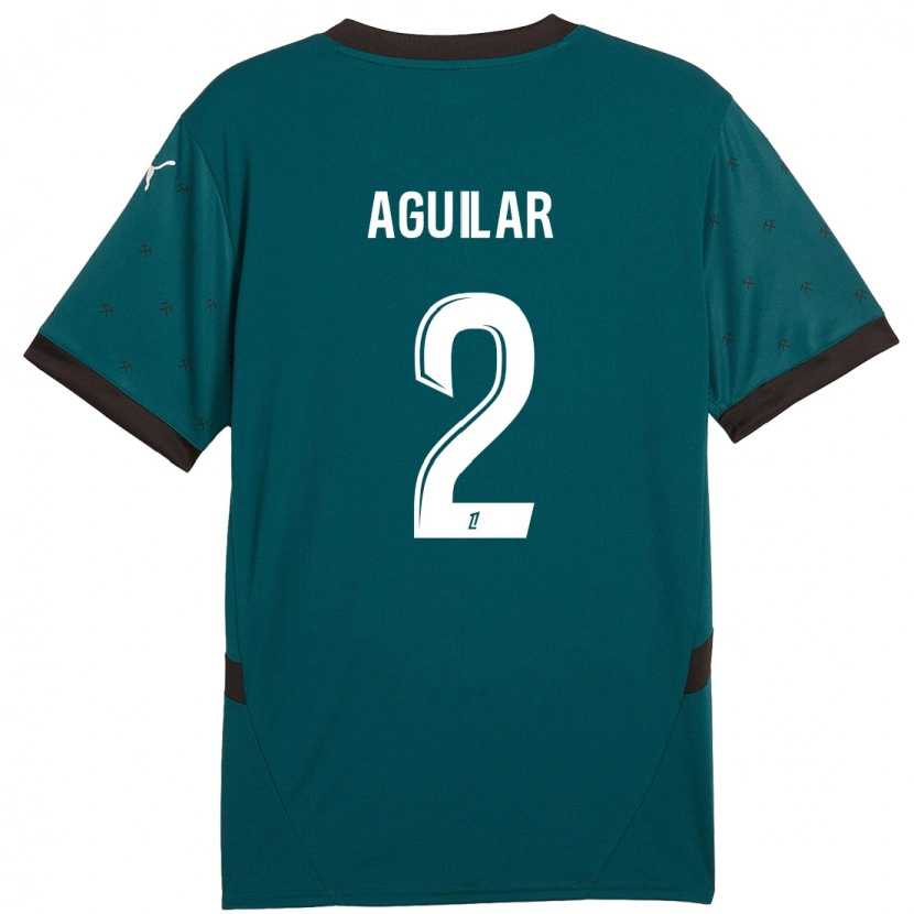 Danxen Herren Ruben Aguilar #2 Dunkelgrün Auswärtstrikot Trikot 2024/25 T-Shirt