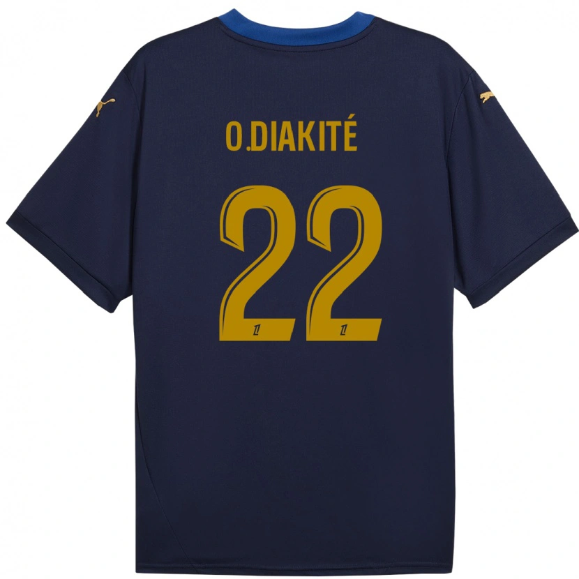 Danxen Herren Oumar Diakité #22 Marineblau Gold Auswärtstrikot Trikot 2024/25 T-Shirt