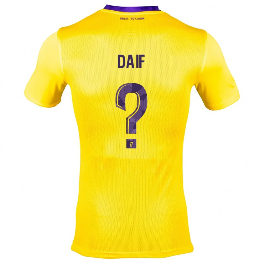 Danxen Herren Mouhamed Daif #0 Gelb Lila Auswärtstrikot Trikot 2024/25 T-Shirt