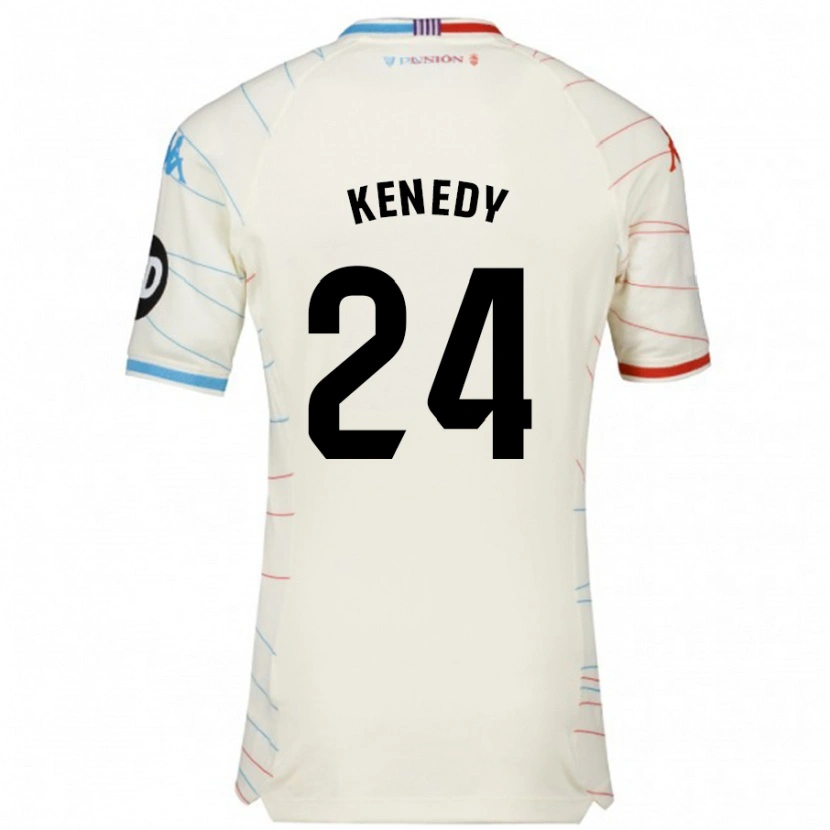 Danxen Herren Kenedy #24 Weiß Rot Blau Auswärtstrikot Trikot 2024/25 T-Shirt