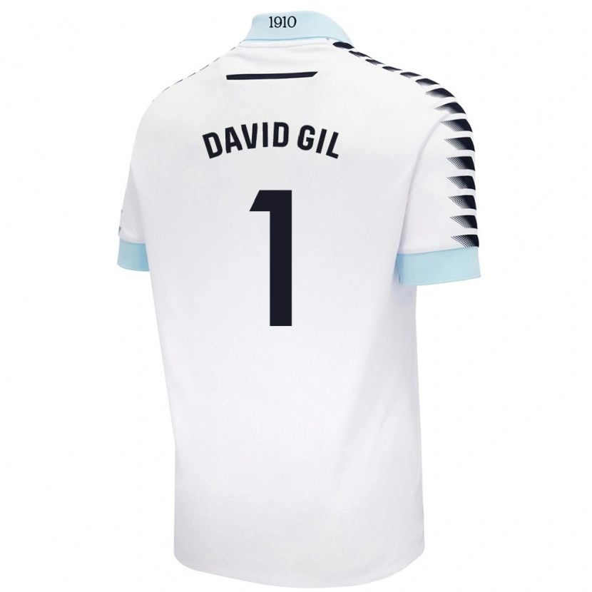 Danxen Herren David Gil #1 Weiß Blau Auswärtstrikot Trikot 2024/25 T-Shirt