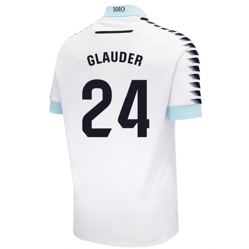 Danxen Herren Cristian Glauder #24 Weiß Blau Auswärtstrikot Trikot 2024/25 T-Shirt